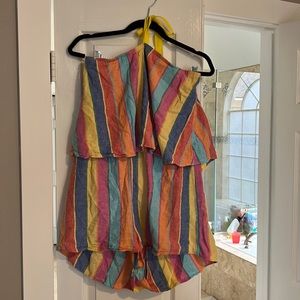 Show Me Your Mumu Strapless Rainbow Romper thelma